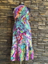 Load image into Gallery viewer, Women’s Large 12/14 (runs large, fits closer to an XL) 100% Cotton Tiered Halter Midi Dress with Pockets in ‘Cosmic Eyes’

