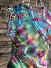Load image into Gallery viewer, Women’s Medium Ribbed Geode Tank Top with Side Ruching &amp; Ties in ‘Cosmic Eyes’
