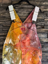 Load image into Gallery viewer, Women’s Medium 32x30 Dickies Denim Overalls in ‘Rustic Rainbow’
