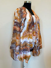 Load image into Gallery viewer, Women’s L/XL 100% Rayon Geode Waterfall Open Front Jacket in ‘Petrified Wood’
