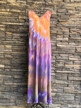 Load image into Gallery viewer, Women’s Medium Upcycled Pact Organic Cotton Sleeveless V-Neck Maxi Dress with Pockets in ‘Purple Moss Agate’ Inclined Twist
