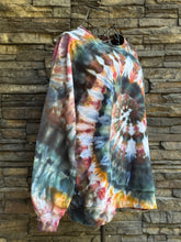 Load image into Gallery viewer, Women’s Medium Oversized 100% Organic Cotton Burt’s Bees Spiral Sweatshirt in ‘Pinot Sage &amp; Teal’
