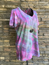 Load image into Gallery viewer, Women’s Medium Geode V-Neck T-Shirt in ‘Midnight Opal’
