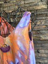Load image into Gallery viewer, Women’s Medium Upcycled Pact Organic Cotton Sleeveless V-Neck Maxi Dress with Pockets in ‘Purple Moss Agate’ Inclined Twist
