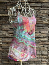 Load image into Gallery viewer, Women’s Medium Geode Spaghetti Strap Tank Top in ‘Cosmic Eyes’

