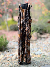 Load image into Gallery viewer, Women’s Large Geode Wide-Leg Linen/Rayon Overalls in ‘Turkey Tail Mushroom’
