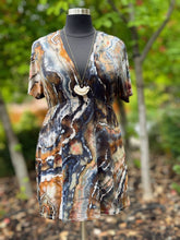 Load image into Gallery viewer, Women’s Large Geode Kimono Style Dress in ‘Turkey Tail Mushroom’
