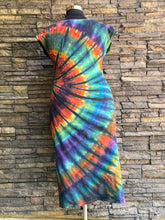Load image into Gallery viewer, Women’s Large (can fit an XL, too) Upcycled U-Neck 100% cotton Midi Dress in ‘Bold As Love

