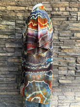 Load image into Gallery viewer, Custom Reverse Geode Button Up Shirt in ‘Midnight Jasper’ for Gena

