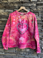 Load image into Gallery viewer, Women’s XXL (fits more like an XL) 100% Cotton Heart Sweatshirt in ‘Candypop’
