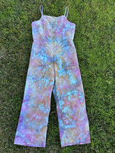 Load image into Gallery viewer, Women’s Medium (fits more like a small in the top) Upcycled Chambray Jumpsuit in ‘Bird Song’
