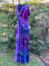 Load image into Gallery viewer, Custom Reverse Geode Surplice Maxi Dress in ‘Purple Haze’ for Lisa
