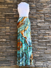 Load image into Gallery viewer, Women’s Small Geode Maxi Skirt in ‘Boulder Turquoise’
