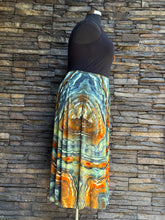 Load image into Gallery viewer, Women’s XXL (can fit a 3X, too) Geode Midi Skirt with Pockets in ‘Boulder Turquoise’
