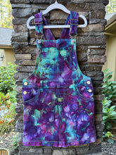 Load image into Gallery viewer, Youth Medium (7/8) Denim Overall Dress in ‘Northern Lights’
