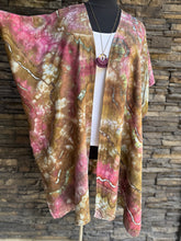 Load image into Gallery viewer, Women’s One Size (Fits M-3X best) Linen/Rayon Geode Kimono in ‘Mother Nature’
