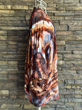 Load image into Gallery viewer, Women’s Medium Hand-sewn Geode Bell Sleeve Kimono with Pockets in ‘Phoenix Rising’
