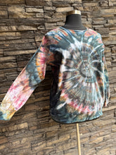 Load image into Gallery viewer, Women’s XL Oversized 100% Organic Cotton Burt’s Bees Spiral Sweatshirt in ‘Pinot Sage &amp; Teal’
