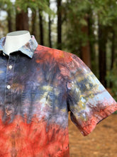 Load image into Gallery viewer, Men’s XL Loose Geode Short Sleeved Polo Shirt in ‘Phoenix Rising’
