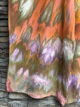 Load image into Gallery viewer, Custom Women’s XL Cotton/Linen Inclined Twist Overalls in ‘Rustic Rainbow’ for Jessie
