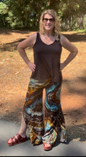 Load image into Gallery viewer, Women’s Medium/Large Reverse Geode 100% Rayon Slit Leg Palazzo Pants in ‘Desert Springs’
