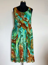 Load image into Gallery viewer, Women’s 3X Geode Ballet Midi Dress with Pockets in ‘Royston Turquoise’
