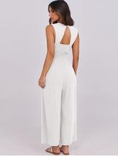 Load image into Gallery viewer, Women’s Medium Geode Dressy V-Neck Jumpsuit with Pockets in ‘Phoenix Rising’
