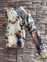 Load image into Gallery viewer, Custom Reverse Geode Pullover Sweatshirt with Kangaroo Pocket in ‘Pinot Sage’ for Marne
