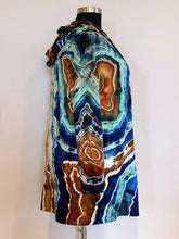 Load image into Gallery viewer, Women’s XL Reverse Geode Hooded Cardigan with Pockets in ‘Azurite’
