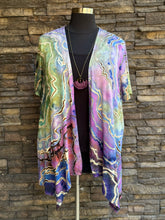 Load image into Gallery viewer, Women’s 2XL Reverse Geode Kimono with Drop Pockets in ‘Abalone’
