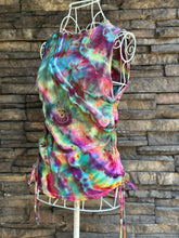 Load image into Gallery viewer, Women’s Medium Ribbed Geode Tank Top with Side Ruching &amp; Ties in ‘Cosmic Eyes’
