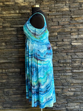 Load image into Gallery viewer, Women’s Large (could fit XL too) Geode Ballet Midi Dress with Pockets in ‘Tahitian Seas’
