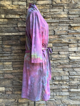 Load image into Gallery viewer, Women’s Small Geode Knee-Length 3/4 Sleeve Robe in ‘Mermaid Tail’
