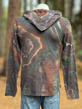 Load image into Gallery viewer, Men’s Small Reverse Geode Hooded Henley in ‘Starling’
