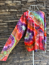 Load image into Gallery viewer, Women’s Medium Men’s Small Oversized Fit Long Sleeved Geode T-Shirt in ‘Christmas Rainbow’
