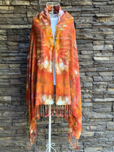 Load image into Gallery viewer, 100% Rayon Scarf with Fringe in ‘Harvest Fire’
