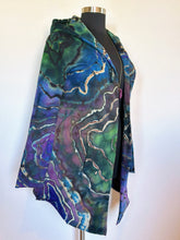 Load image into Gallery viewer, Custom Reverse Geode Hooded Cardigan with Pockets in ‘Abalone’ for Amber
