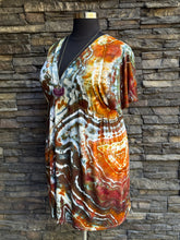 Load image into Gallery viewer, Women’s XXL Geode Kimono Style Dress in ‘Golden Hour’
