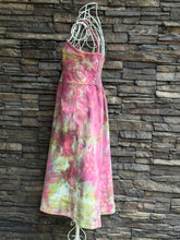 Load image into Gallery viewer, Women’s Small Denim Corset Midi A-Line Dress with Pockets in ‘Warrior Princess’
