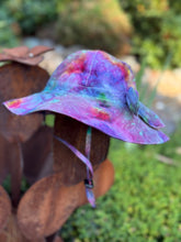 Load image into Gallery viewer, Baby 6-12 Month Geode Sun Hat with Bow &amp; Chin Strap in ‘Cosmic Eyes’
