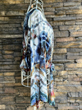 Load image into Gallery viewer, Women’s Small (can fit a medium too) Geode Bell Sleeved Kimono Wrap Top with Tie in ‘Pinot Sage’
