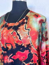 Load image into Gallery viewer, Women’s Large Reverse Geode 3/4 Sleeve Swing Tunic in ‘Sonora Sunrise Stone’
