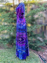 Load image into Gallery viewer, Custom Reverse Geode Surplice Maxi Dress in ‘Purple Haze’ for Lisa
