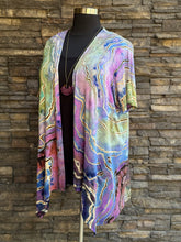 Load image into Gallery viewer, Women’s 2XL Reverse Geode Kimono with Drop Pockets in ‘Abalone’
