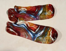 Load image into Gallery viewer, Adult Geode Bamboo Footie Ankle Socks in ‘Rustic Rainbow’
