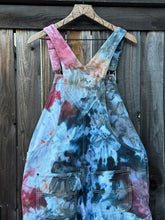 Load image into Gallery viewer, Women’s XL (size 16) Ice Dyed Denim Overalls in ‘Pinot Sage’
