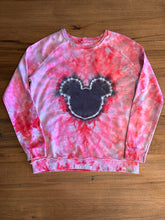 Load image into Gallery viewer, Youth Medium Ice Dyed Mickey Mouse Crewneck Sweatshirt
