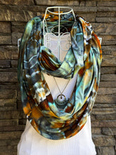 Load image into Gallery viewer, Geode XL Seamless Bali Rayon Jersey Infinity Scarf in ‘Boulder Turquoise’
