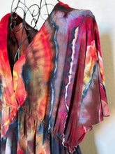 Load image into Gallery viewer, Women’s Large Geode Kimono Style Dress in ‘Fire On The Mountain’
