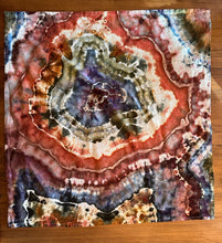 Load image into Gallery viewer, Geode Kitchen Set (oven mitt, 2 pot holders, 1 dish towel) in ‘Rustic Rainbow’
